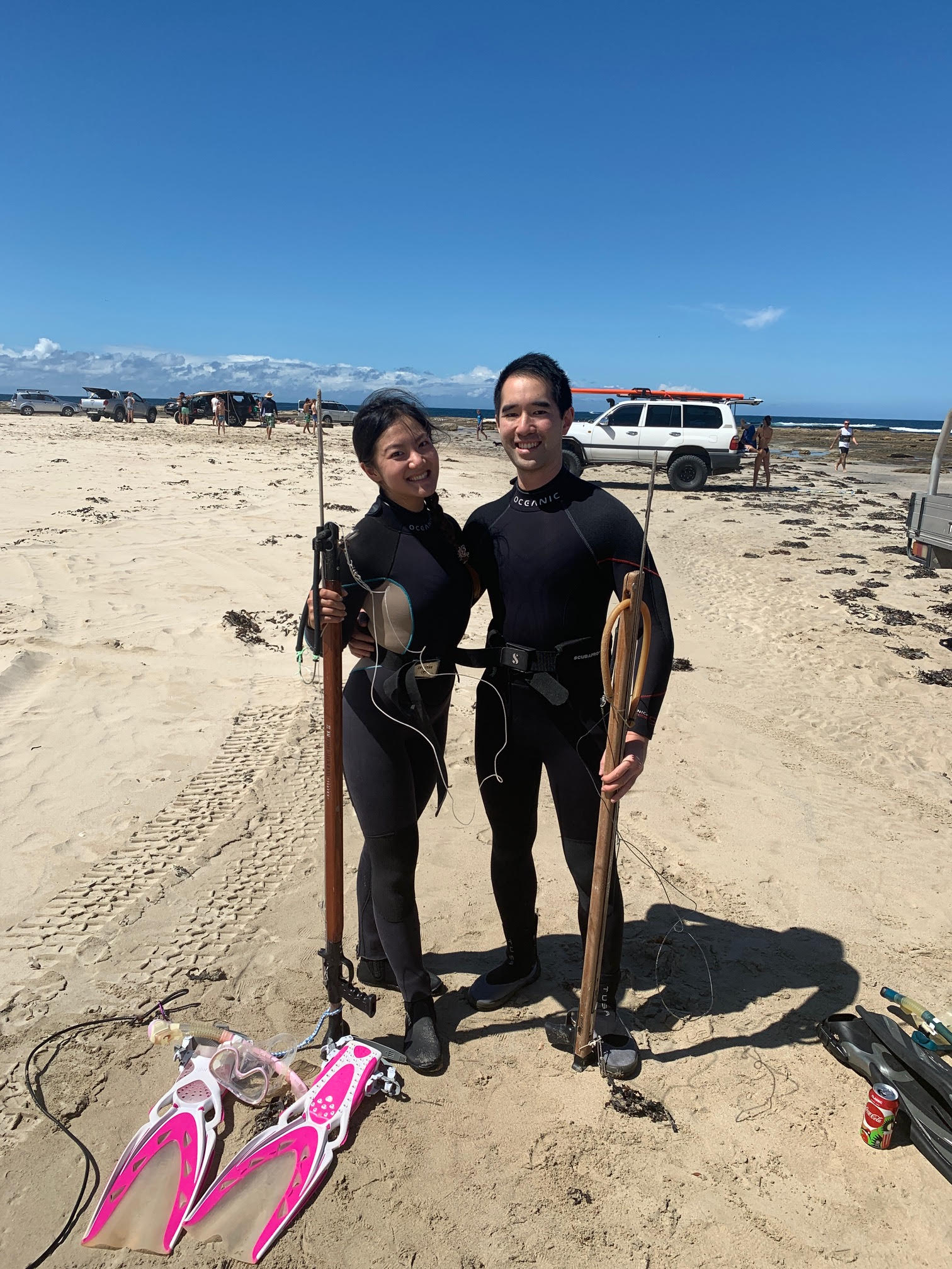 Spearfishing Harbour beach in Sydney, Australia